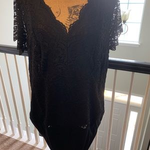 NWOT Torrid Black Lacy Stretch BODYSUIT